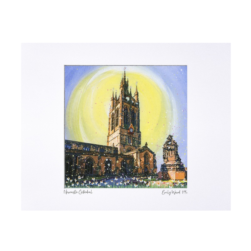 Newcastle Cathedral Limited Edition Print with Mount